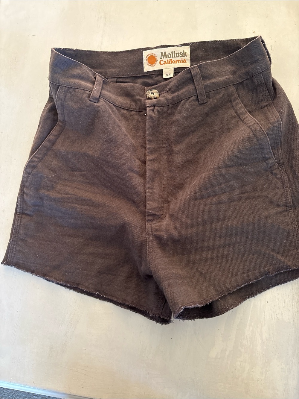 Women's Brown High-Rise Shorts mollusk